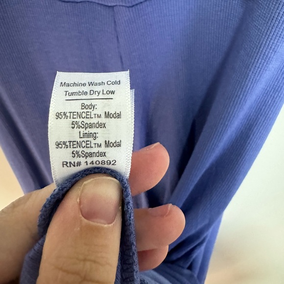 NWOT Marine Layer Women's Dress Lexi Rib Fit Flare Midi Sz S Blue Casual Summer - Picture 7 of 9